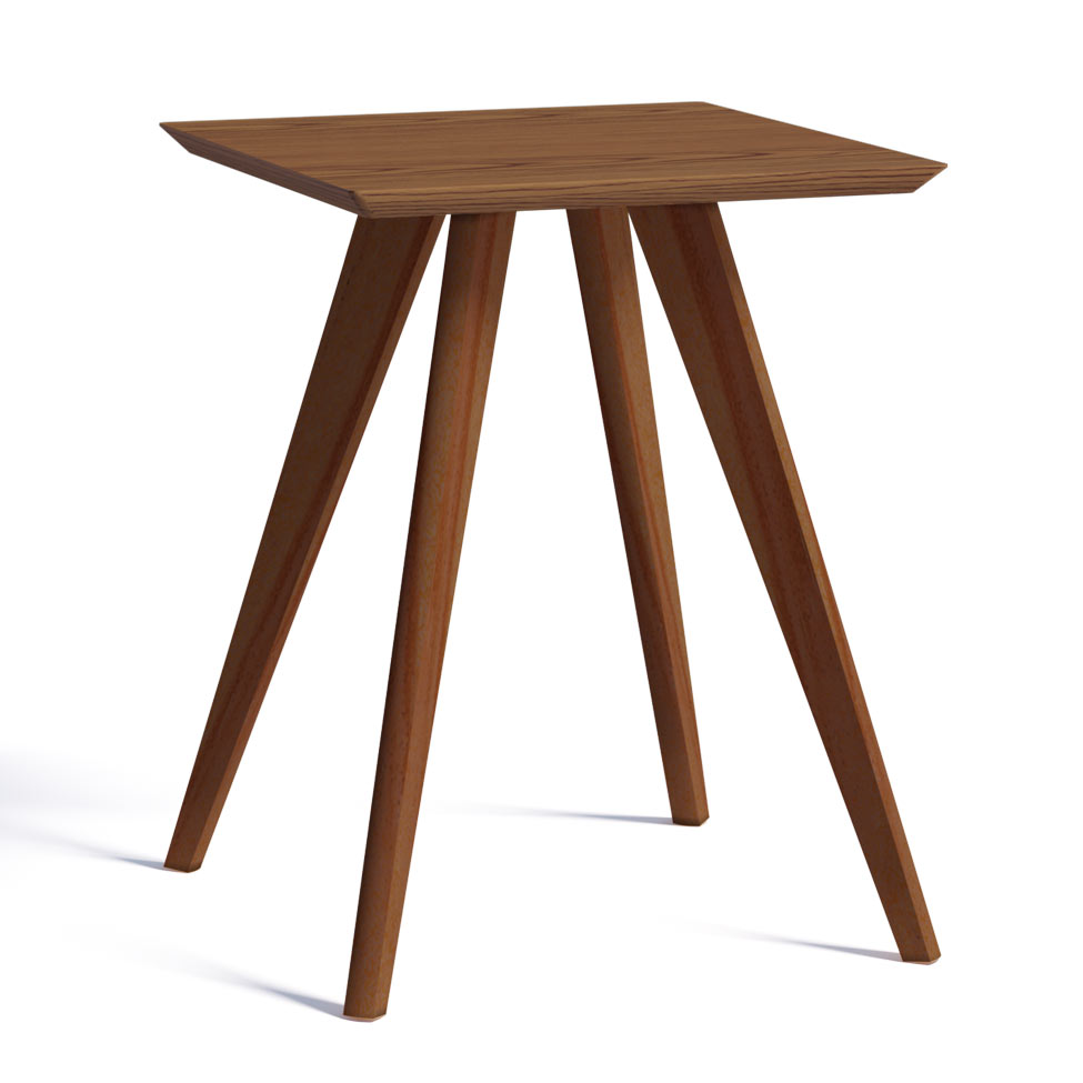 Conjunto com 2 Mesas Laterais Quadradas Classic Freijó