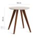 Conjunto com 2 Mesas Laterais Redondas Classic Off White