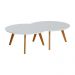 Conjunto de Mesa Centro Classic Luna - Branco Acetinado