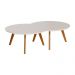 Conjunto de Mesa Centro Classic Luna - Off White