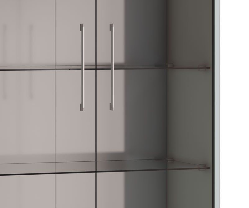 Cristaleira Classic 1G Branco Acetinado - Imcal Móveis