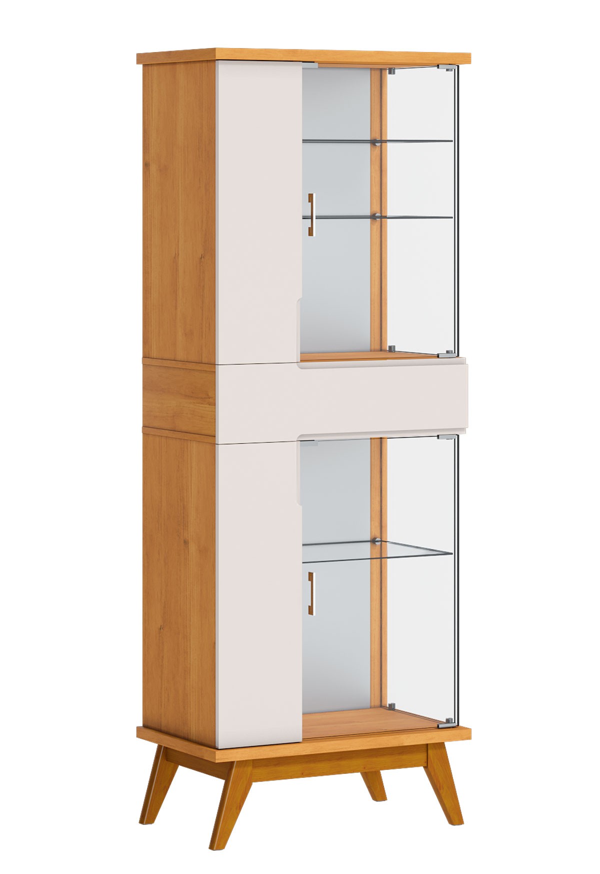 Cristaleira Nuance AD Nature com Off White - Imcal Móveis