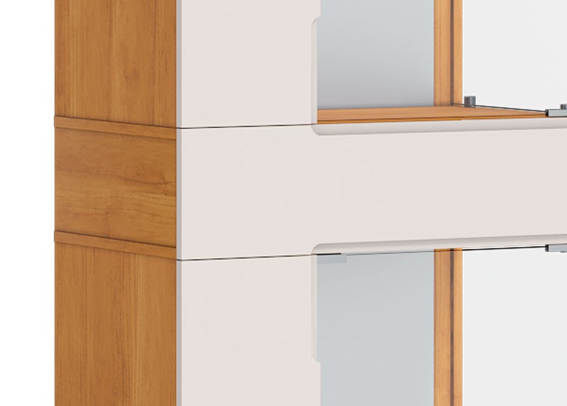 Cristaleira Nuance AD Nature com Off White - Imcal Móveis