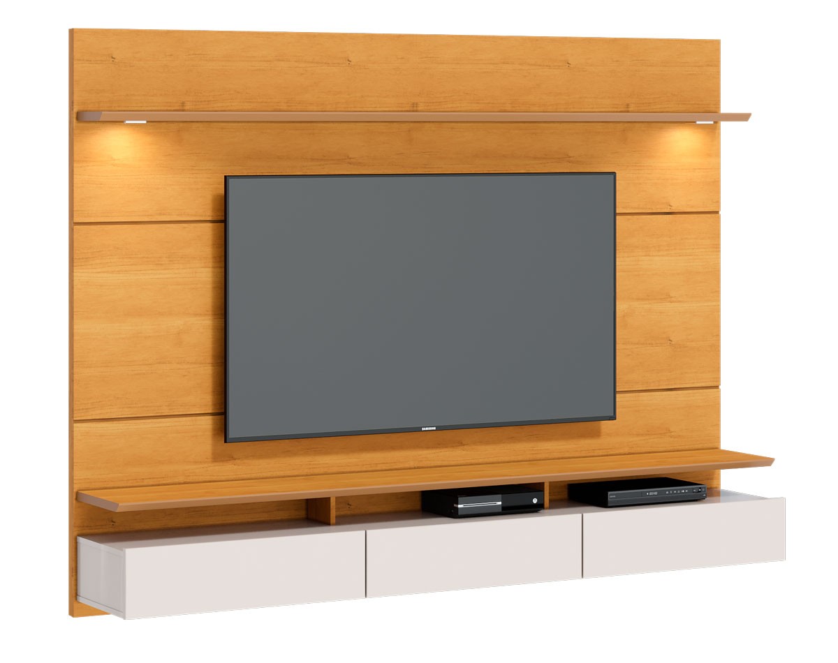Home Suspenso Decore Led 2.2 Nature com Off White - Imcal Móveis