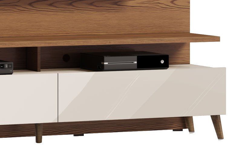 Home Theater Boss 1.8 Freijó com Off White - Imcal Móveis