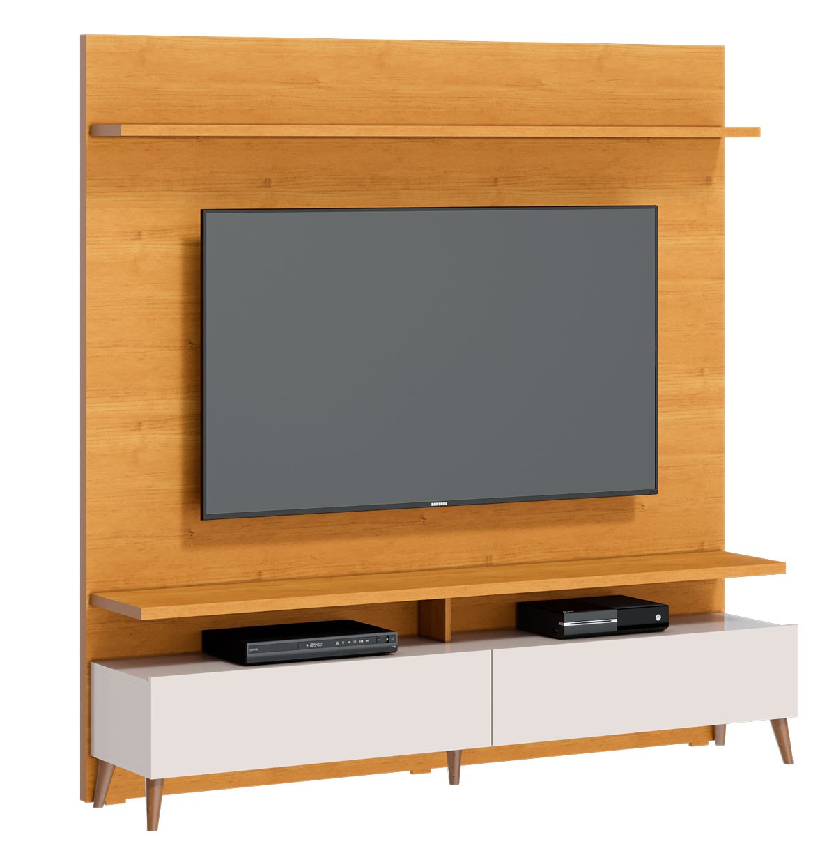 Home Theater Boss 1.8 Nature com Off White - Imcal Móveis