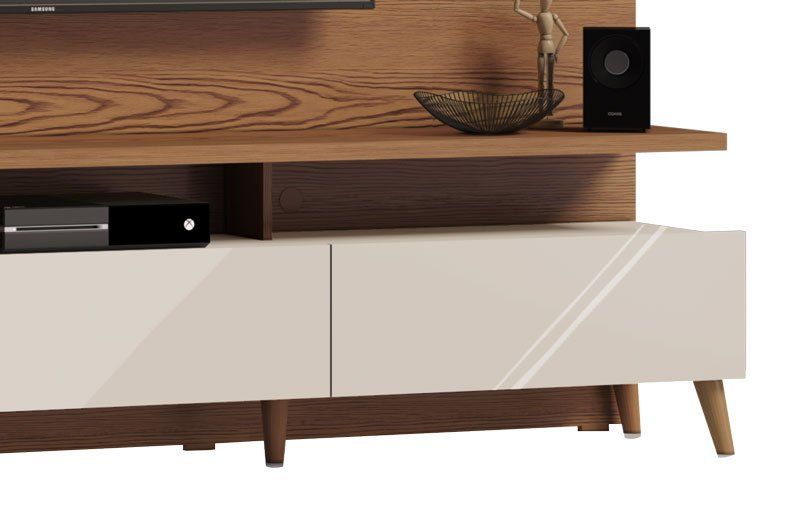 Home Theater Boss 2.2 Freijó com Off White - Imcal Móveis