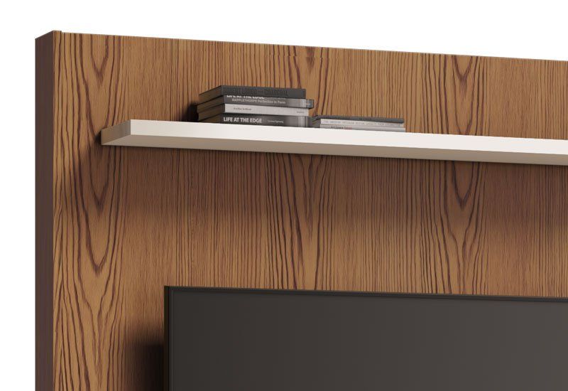 Home Theater Fit Freijó com Off White - Imcal Móveis
