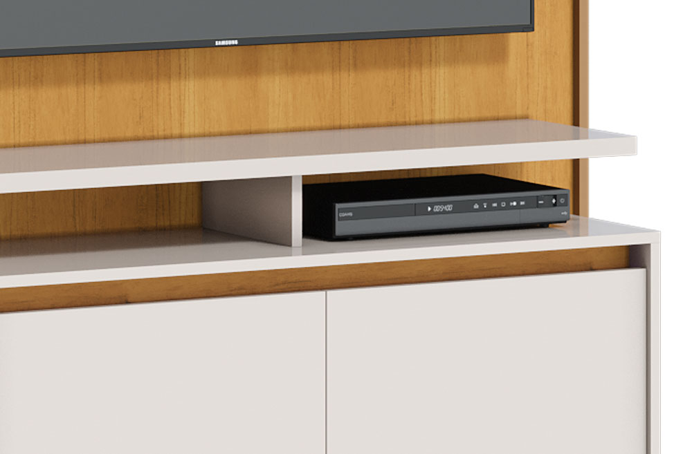 Home Theater Fit Nature com Off White - Imcal Móveis