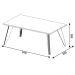 Mesa Classic Centro Retangular - Branco Acetinado