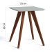 Mesa Lateral Classic Quadrada Branca Acetinado