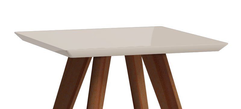 Mesa Lateral Classic Quadrada Off White - Imcal Móveis