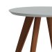 Mesa Lateral Classic Redonda Branca Acetinado
