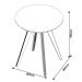 Mesa Lateral Classic Redonda Branco Acetinado - Imcal Móveis