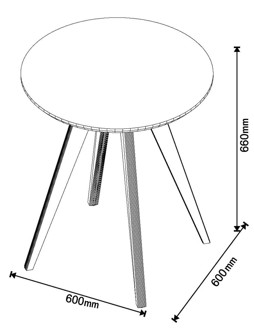Mesa Lateral Classic Redonda Branco Acetinado - Imcal Móveis