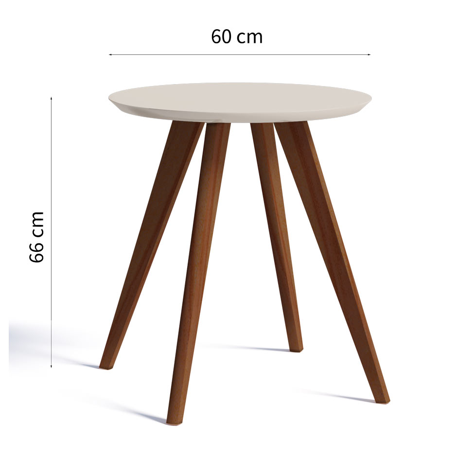 Mesa Lateral Classic Redonda Off White