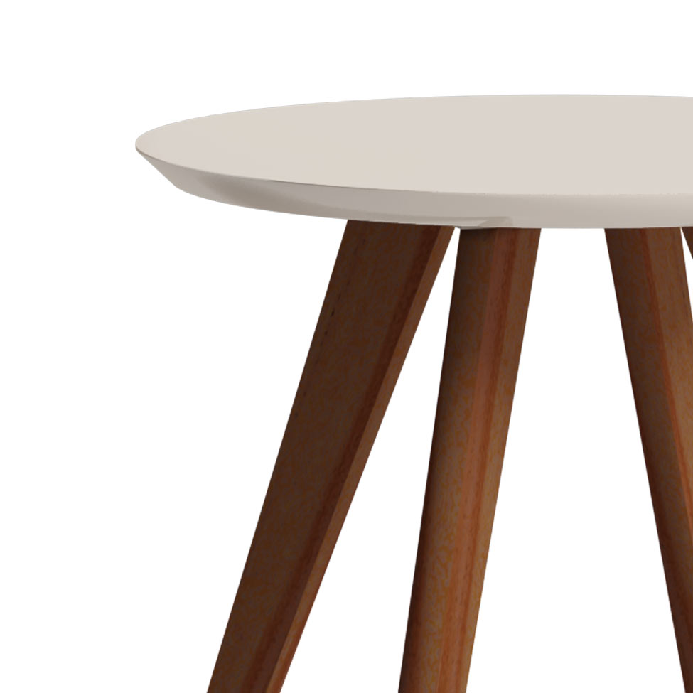 Mesa Lateral Classic Redonda Off White
