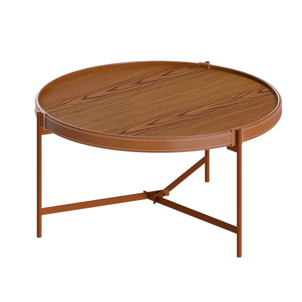 Mesa de Centro Aqua Freijó e Cobre 71 cm