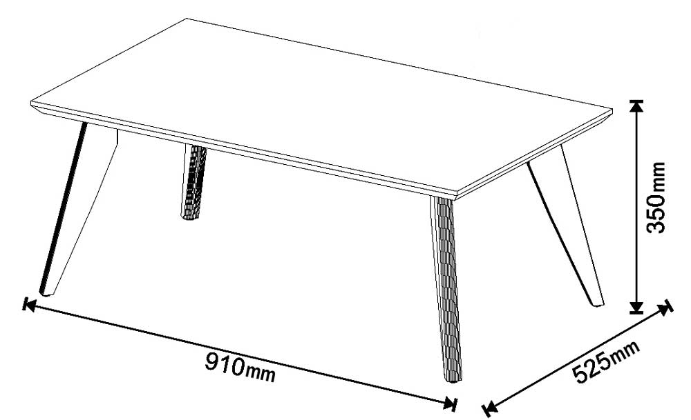 Mesa de Centro Classic Branco Acetinado - Imcal Móveis