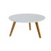 Mesa de Centro Classic Redonda Branco Acetinado - Imcal Móveis