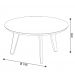 Mesa de Centro Classic Redonda Branco Acetinado - Imcal Móveis
