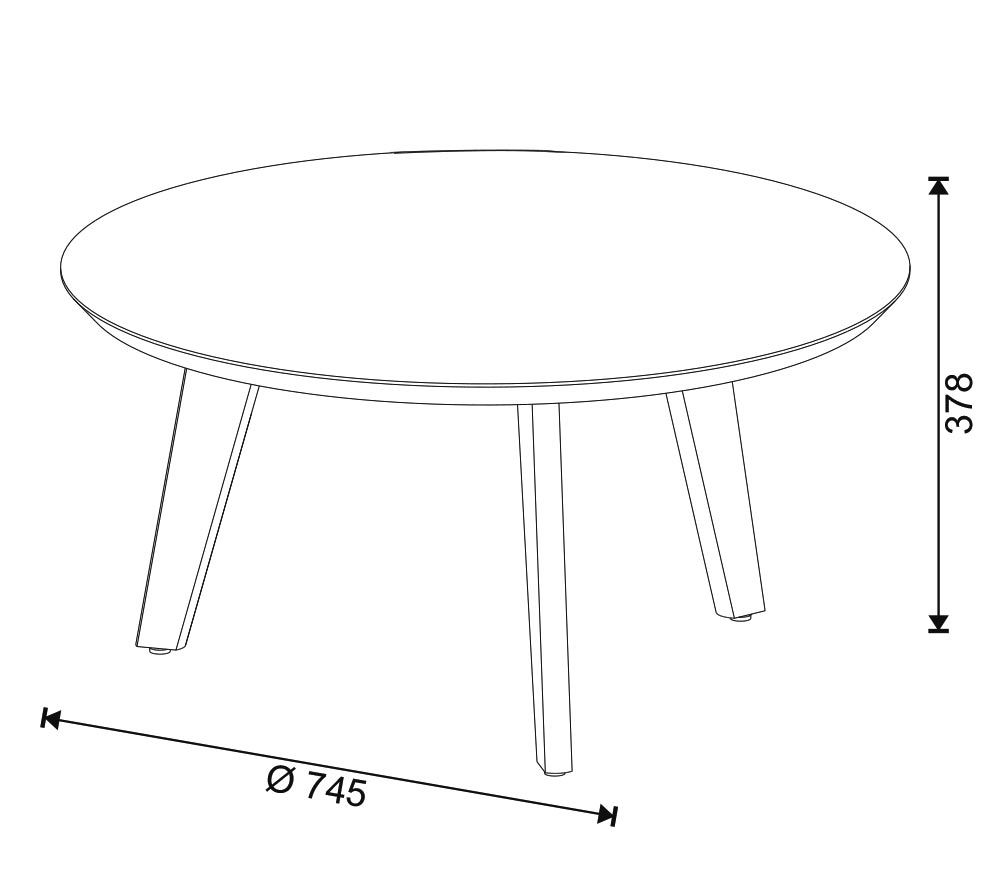 Mesa de Centro Classic Redonda Branco Acetinado - Imcal Móveis