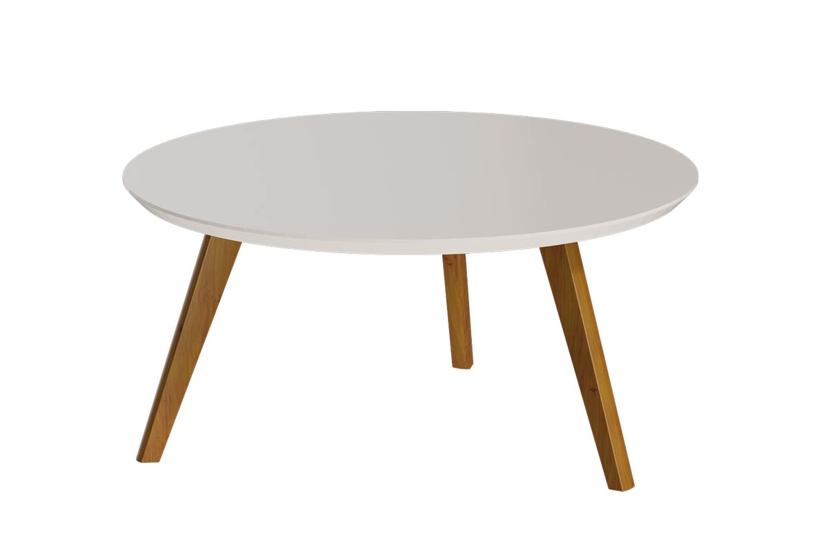 Mesa de Centro Classic Redonda Off White - Imcal Móveis