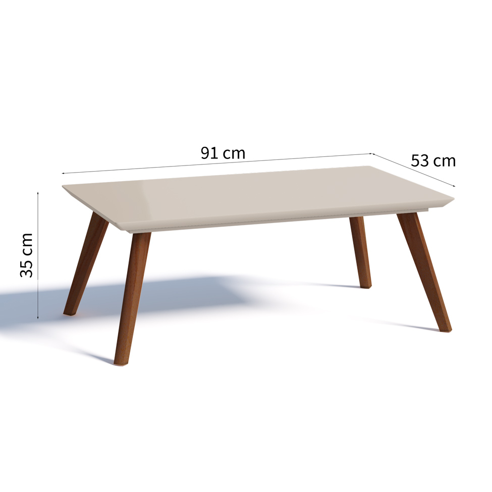 Mesa de Centro Classic Retangular Off White