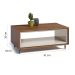 Mesa de Centro Opera Retangular Off White e Freijo Touch