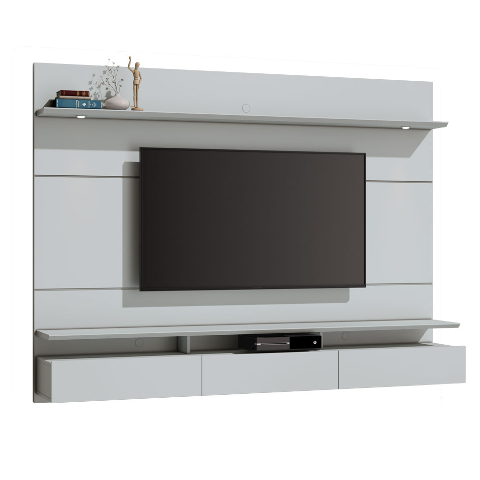 Painel para TV 60 Polegadas Decore Led I 3 GV Branco Acetinado