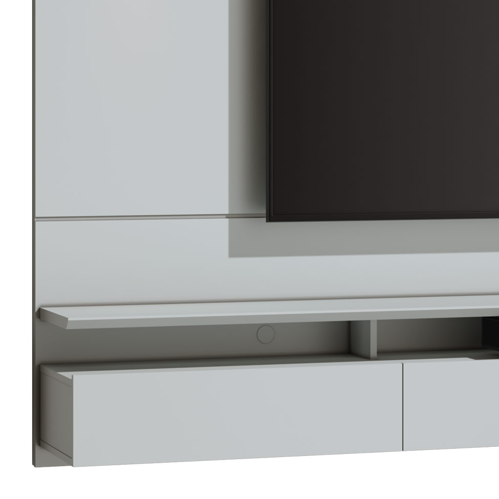 Painel para TV 60 Polegadas Decore Led I 3 GV Branco Acetinado