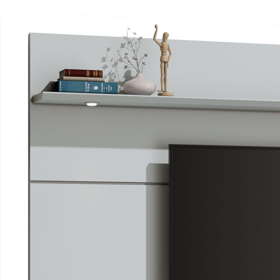 Painel para TV 60 Polegadas Decore Led III 3 GV Branco Acetinado