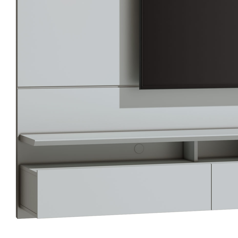 Painel para TV 60 Polegadas Decore Led III 3 GV Branco Acetinado
