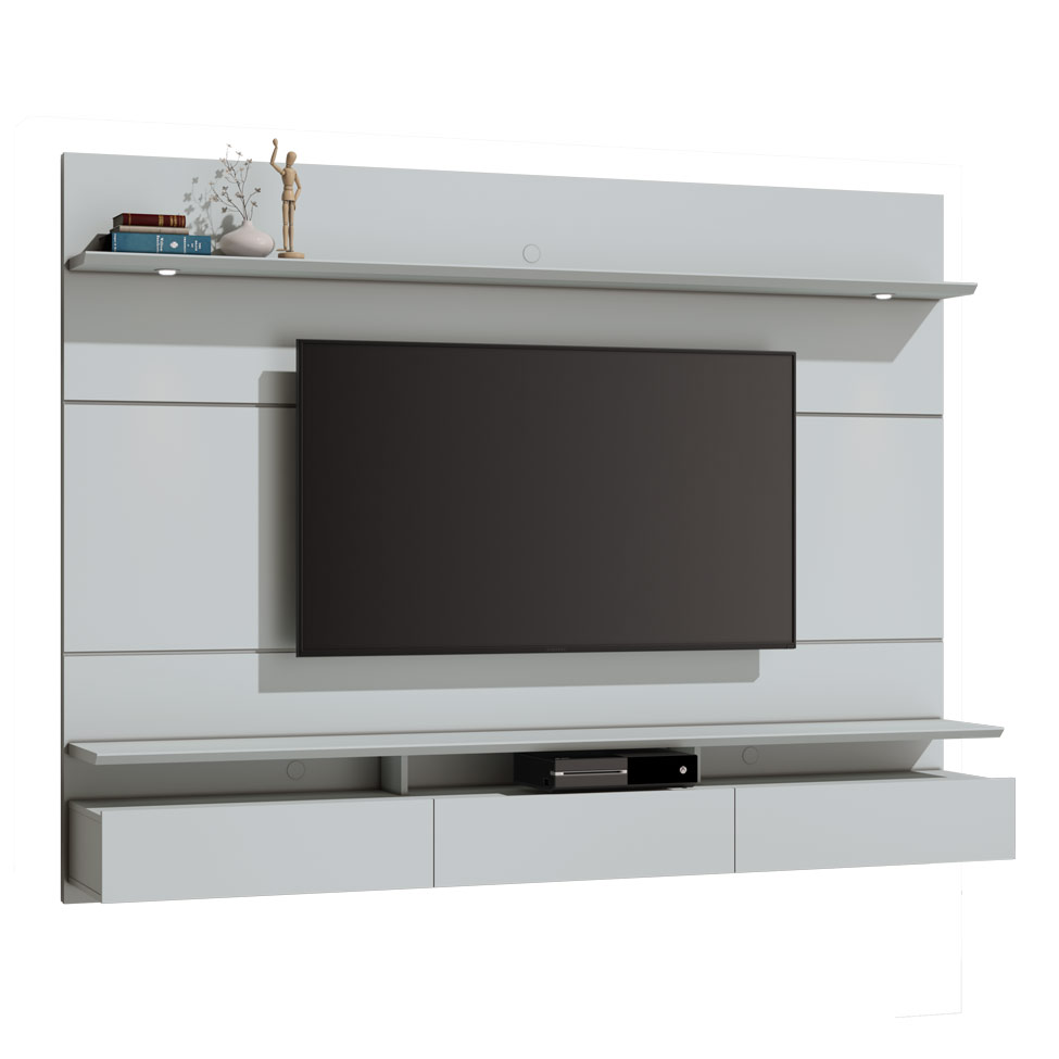 Painel para TV 60 Polegadas Decore Led III 3 GV Branco Acetinado
