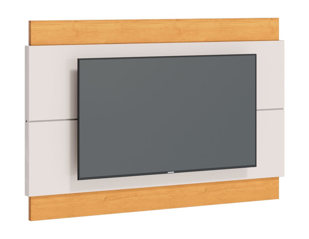 Painel para TV Classic 1.4 Off White com Nature - Imcal Móveis