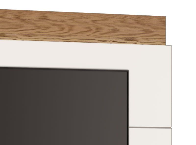 Painel para TV Classic 1.8 Off White com Freijó - Imcal Móveis