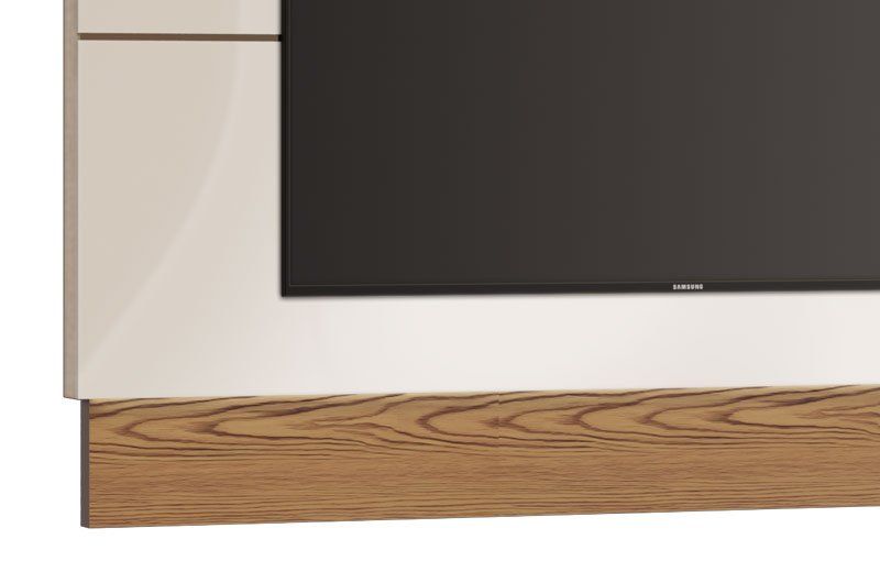 Painel para TV Classic 1.8 Off White com Freijó - Imcal Móveis