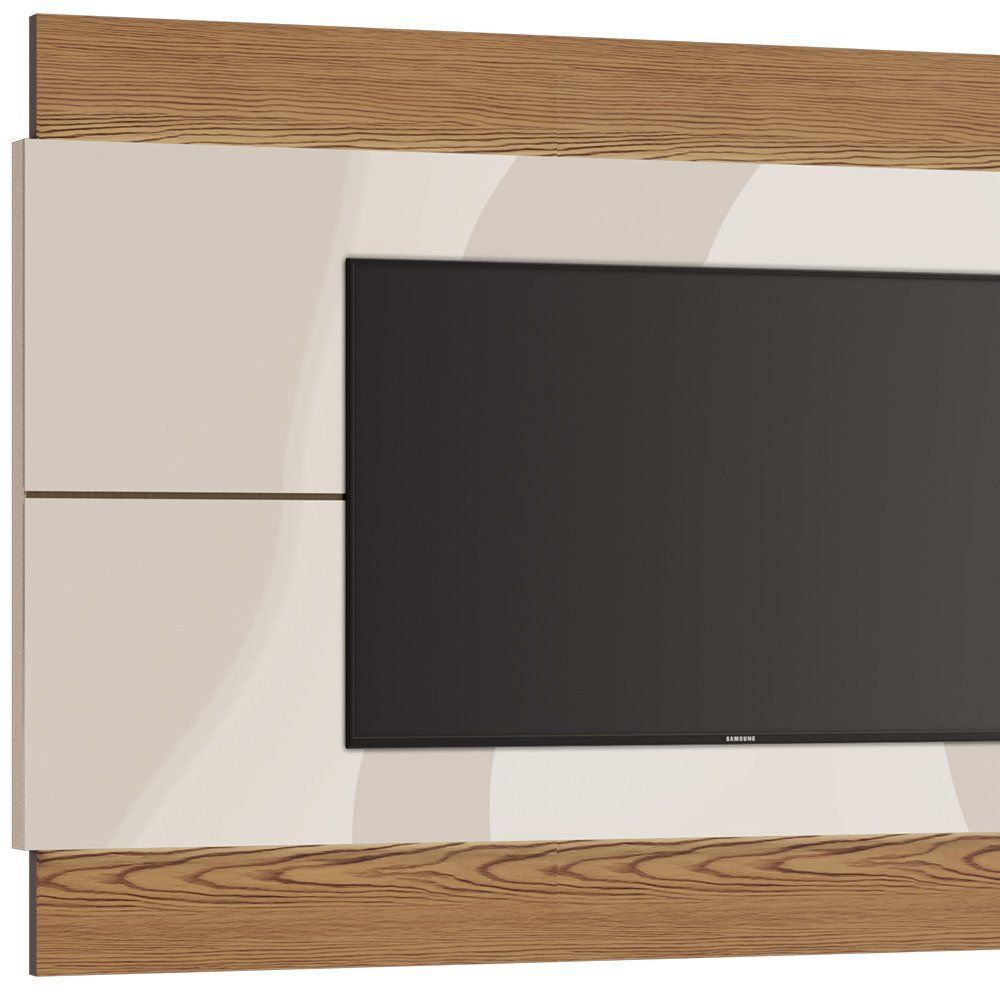Painel para TV Classic 218cm Off White/ Freijó - Imcal 