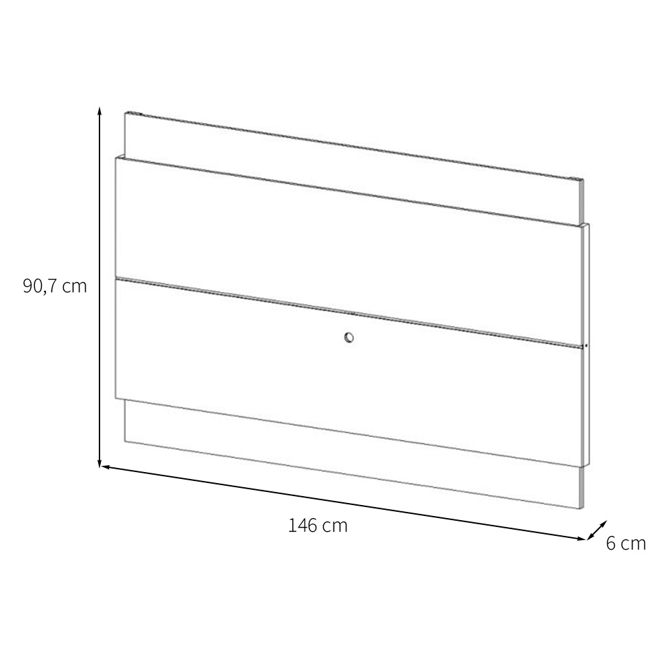 Painel para TV até 50 Polegadas Classic Off White e Nature