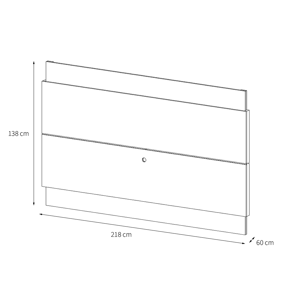 Painel para TV até 60 Polegadas Classic Off White e Nature