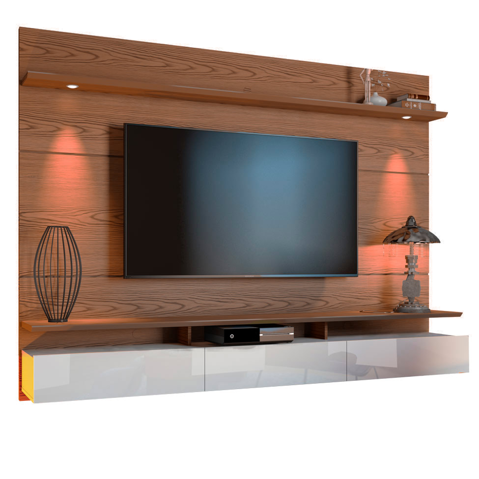 Painel para TV até 60 Polegadas Decore Led IV 3 GV Freijó e Off White