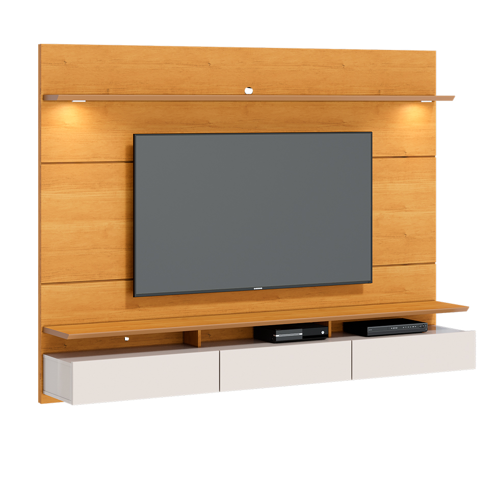 Painel para TV até 60 Polegadas Decore Nature e Off White 182 cm