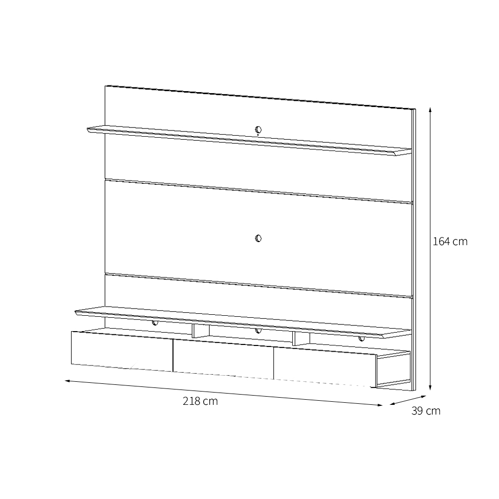 Painel para TV até 60 Polegadas Decore Nature e Off White 218 cm