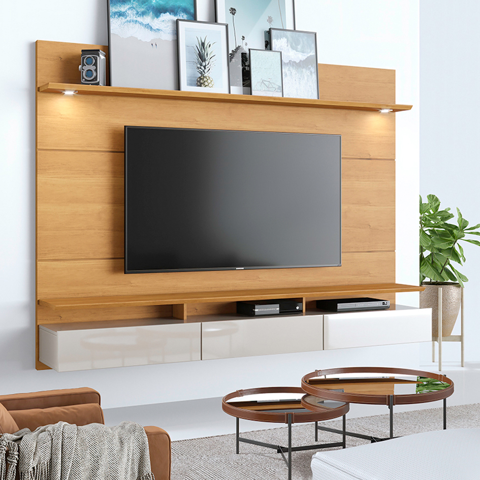 Painel para TV até 60 Polegadas Decore Nature e Off White 218 cm