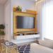 Painel para TV até 60 Polegadas Studio 3 Gavetas Nature e Off White