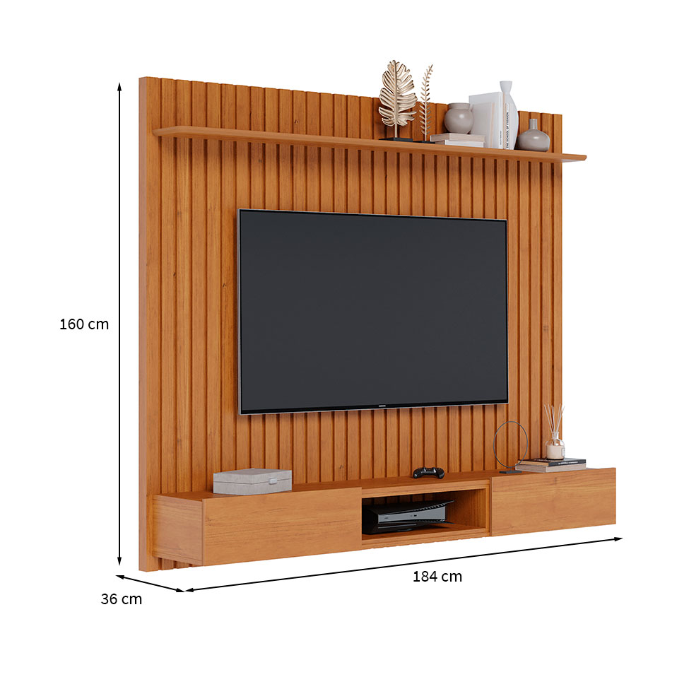 Painel para TV até 70 Polegadas Loft 2 PT Nature