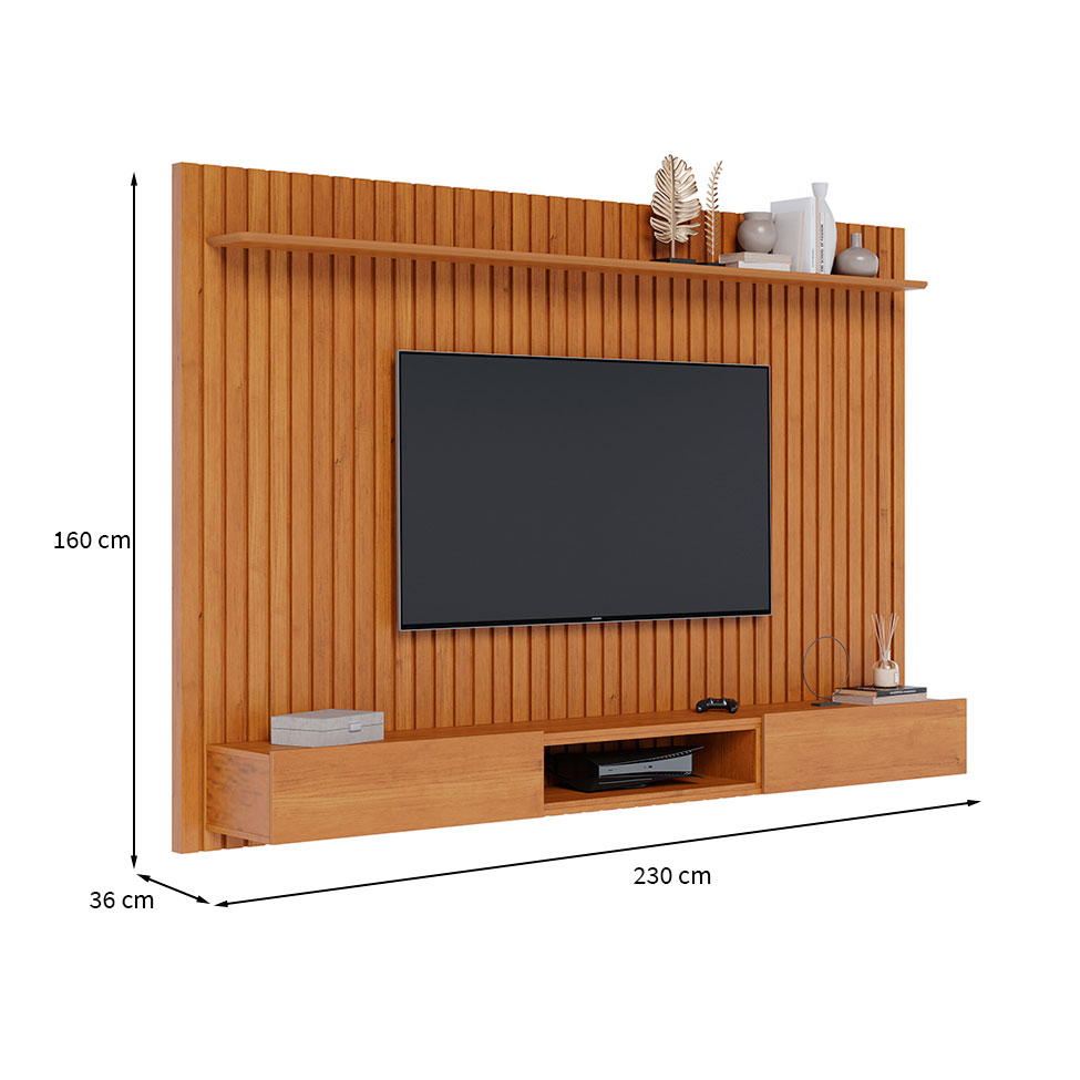 Painel para TV até 75 Polegadas Loft 2 PT Nature