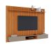 Painel para TV até 75 Polegadas Loft 2 PT Nature e Gianduia