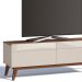 Rack Classic 146cm 2 Gavetas Off White/ Freijó - Imcal