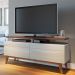 Rack Classic 146cm 2 Gavetas com Prateleira Off White/ Freijó - Imcal